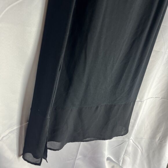 Harari Womans Maxi Skirt Black Extra Large Solid Silk Stretch Long XL MSP $288 - Picture 7 of 8
